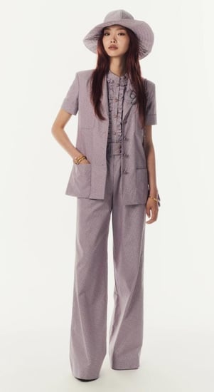 2024 بنطلون شانيل قطن   وردي فاتح أسود