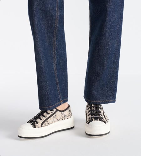 dior tweed sneakers shoes 2025 حذاء ديور سنيكر رياضي تويد بيج أسود