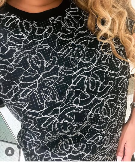 CHANEL CRUISE 2025 GLITTERED BLACK shirt بلوزة شانيل شيرت قميص تيشيرت