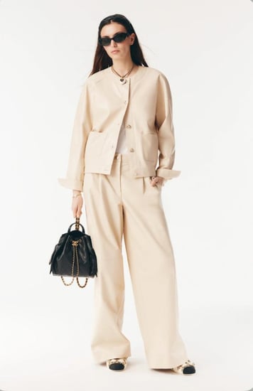 2025 Chanel Beig leather Jennie Jacket جاكيت شانيل سترة جيني  جلد بيج