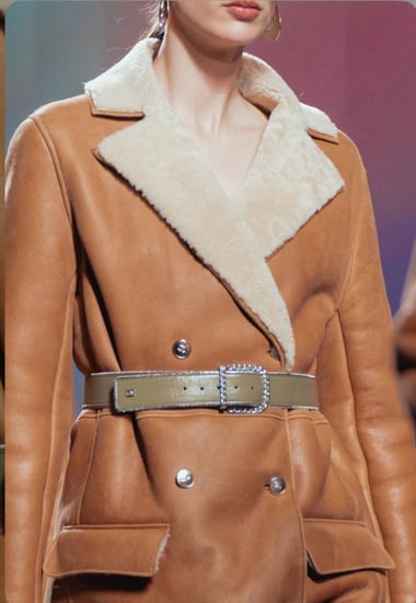 CHANEL 2024 FALL WINTER LONG BROWN COAT 2024 معطف شانيل صوف جلد بني