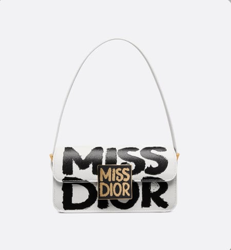 حقيبة ميس ديور فلاب باق أبيض Miss Dior White Flap Bag