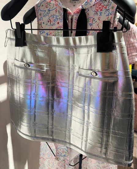 CHANEL CRUISE SILVER SKIRT 2025 تنورة شانيل كروز فضي 2025