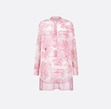 2025 Dior Dioriviera Long Blouse بلوزة ديور يوريفيرا طويله بطبعات وردي