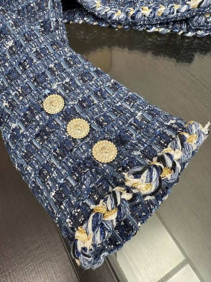 2025 Chanel tweed jacket سترة شانيل جاكيت تويد كحلي