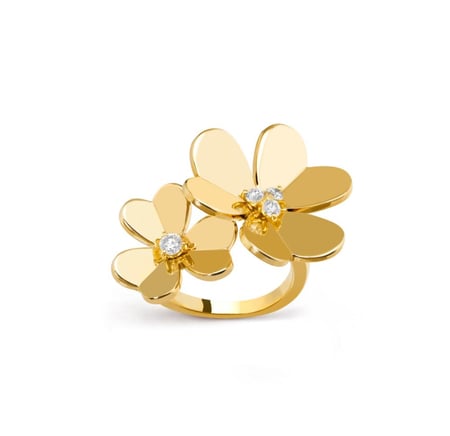 خاتم فان كليف فريفول ذهبي Gold Frivole pendant Van Cleef ring
