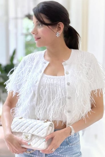 Chanel Feather White Cardigan 2025 كارديغان شانيل ريش أبيض 2025