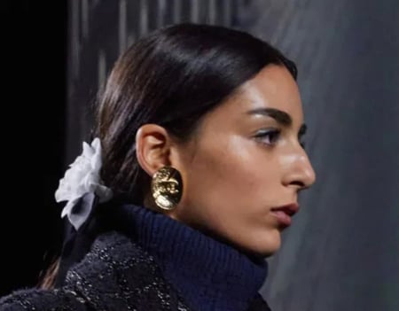 CHANEL GOLD STUD EARRINGS
