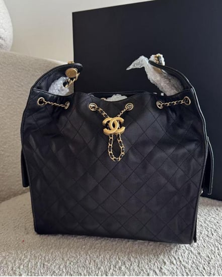 THE CHANEL 25 HANDBAG CHANEL 25 حقيبة يد شانيل شنطة جلد أسود 2025