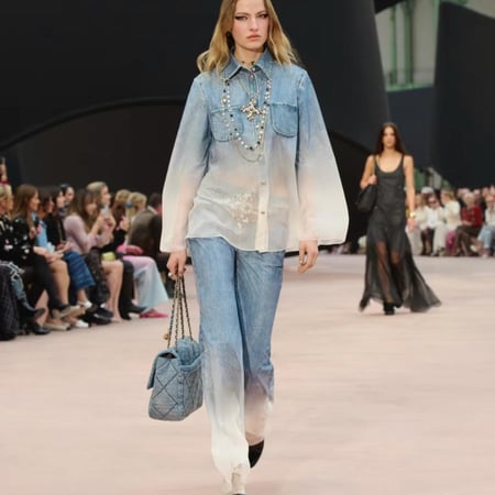 CHANEL  FALL WINTER 2026 denim light pants and blouse