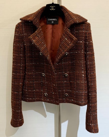 CHANEL meters d art 2024 Wool Tweed Brown jacket جاكيت شانيل تويد بني