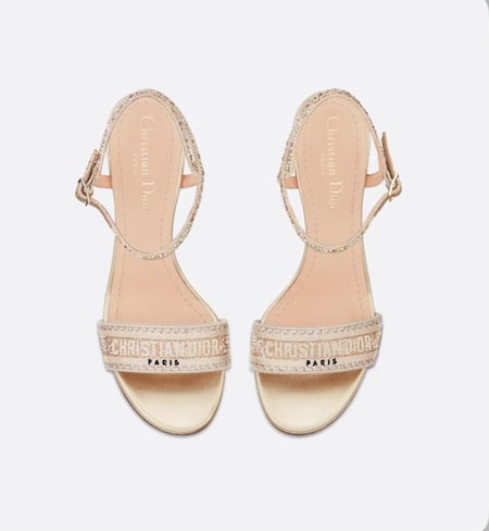 Dior gold sandals high heels DIOR كعب جزمة ديور صندل بكعب رائع