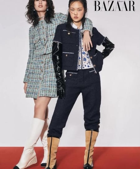 2025 سترة شانيل جاكيت تويد كحلي مطرز  Chanel tweed wool blue jacket