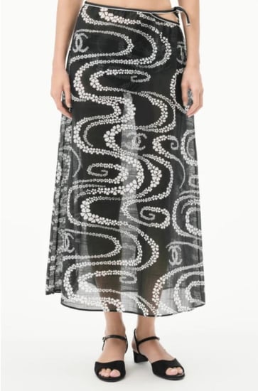 2025 تنورة شانيل شاطئ كوكو بيتش أسود CHANEL COCO BEACH PRINTED SKIRT