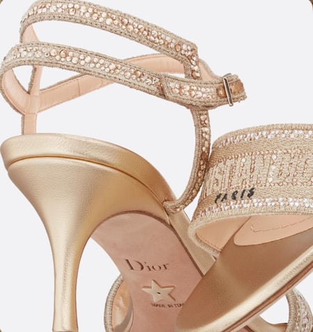 Dior gold sandals high heels DIOR كعب جزمة ديور صندل بكعب رائع