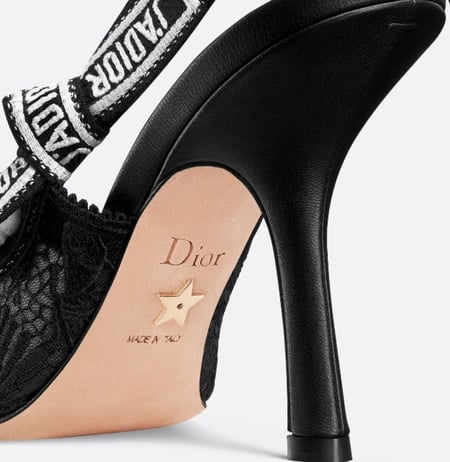 حذاء ديور JAdior Slingback Pump شفاف شبكي أسود