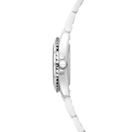 J12 WATCH Chanel White ceramic   ساعة شانيل J12 سيراميك أبيض و فولاذ