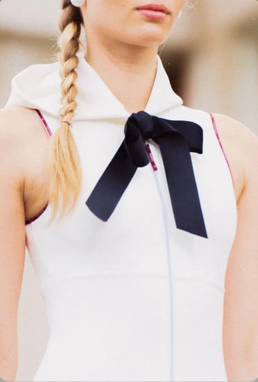2025 مايوه شانيل جيرسي استرتش حرير أبيض CHANEL CRUISE white SWIMSUIT