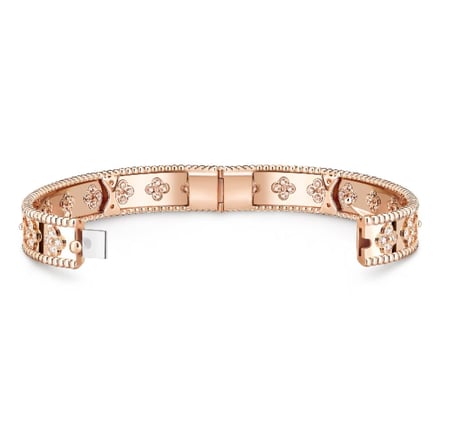 Van Cleef Perlee clovers Rose bracelet
