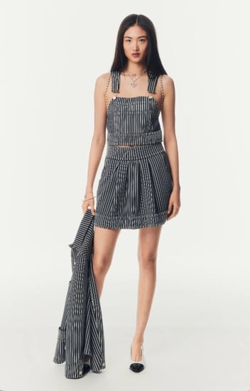 قميص توب شانيل بلوزة كحلي مخطط 2025 CHANEL NAVY BLUE TOP