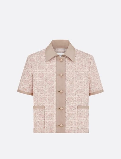 DIOR Macrocannage Short-Sleeved Jacket 2025 جاكيت ديور ماكروكاناج تويد