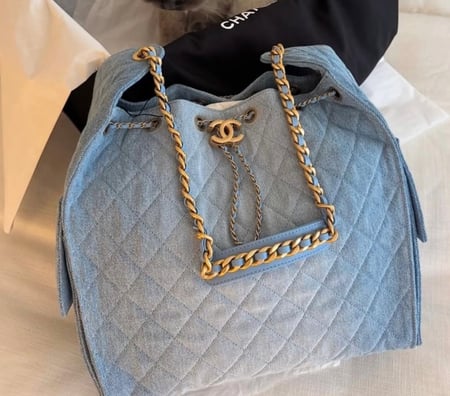 Chanel 25 Blue Denim Bag 2025 حقيبة شانيل دينم ازرق صغيرة