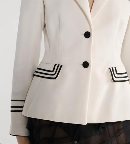 2026 Dior White Cropped jacket سترة ديور جاكيت أبيض فاخر مخصر