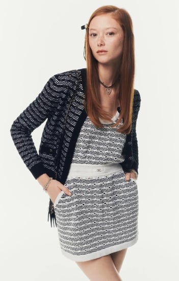 chanel black line dress فستان شانيل أسود مخطط