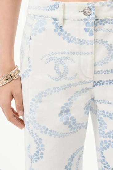 CHANEL pants Denim Printed Coco Beach 2025 جينز شانيل دينم بنطلون كوكو