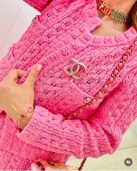 2024 كارديقان شانيل كاشمير زهري بازرار اماميه و جيوب