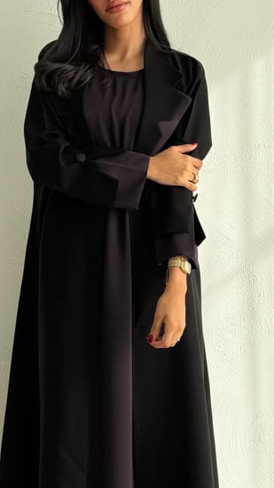 عباية كتان بقصة جاكيت أنيقة م– متوفرة بـ4 ألوان جذابة