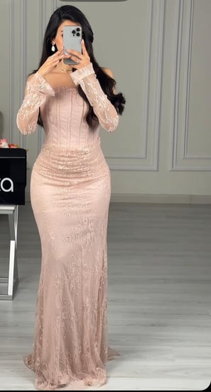 فستان سهره ناعم  دانتيل