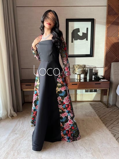 فستان سهرة  جيبون مميز بتفته مطفي