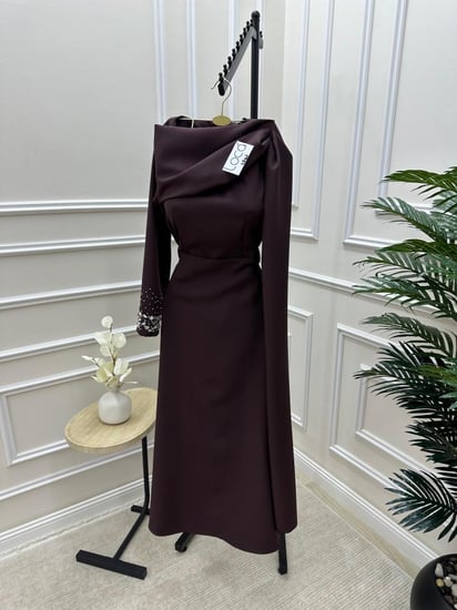 فستان ناعم بلون السنه موكا موس