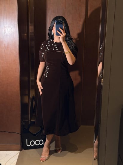 فستان جوخ ناعم وراقي