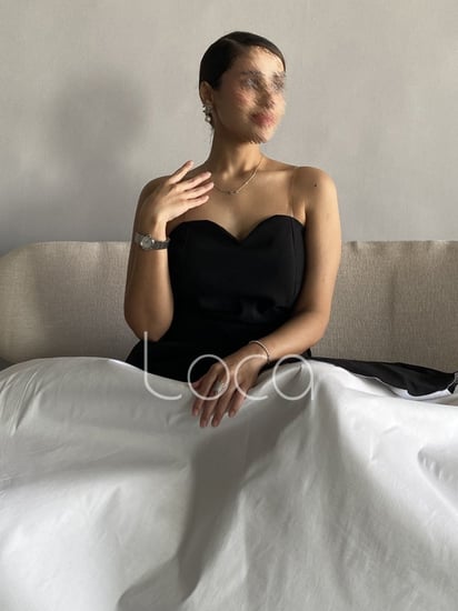 فستان مميز من الابيض والاسود