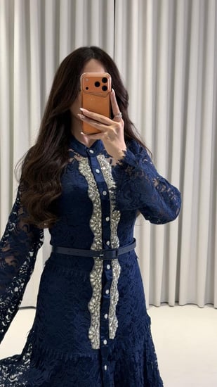 فستان ناعم بلون ازرق