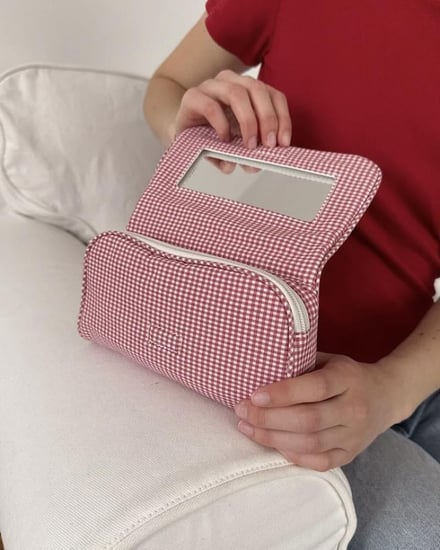 CHECKERED MAKEUP BAG