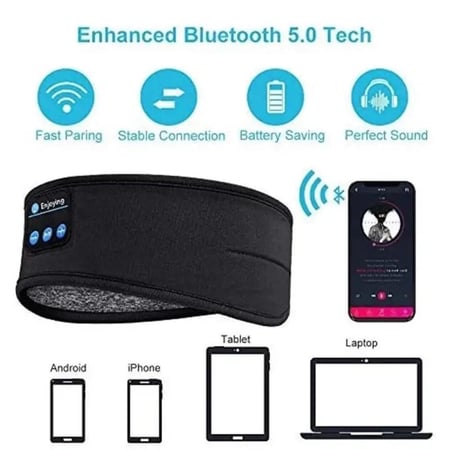 غطاء للعين مع سماعة بلوتوث لسماع الأدعية والقرآن