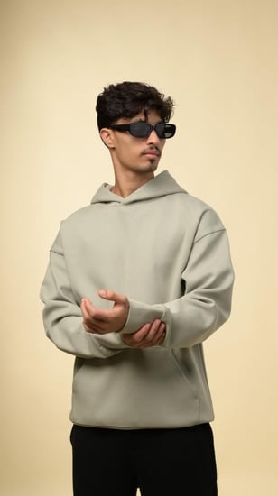 هودي ساده من إكسوبلانت بلون بيج هادئ