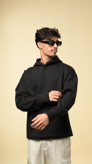 هودي ساده من إكسوبلانت بلون أسود ملكي