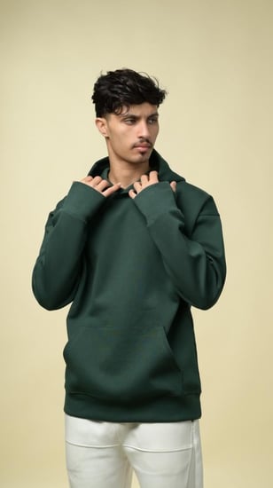 هودي ساده من إكسوبلانت بلون أخضر