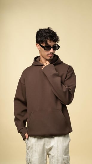 هودي ساده من إكسوبلانت بلون بني دافئ