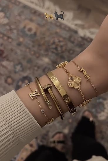 بكج5اساور مطليه ذهب