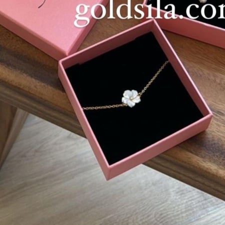 اسواره ورده صدف مطليه بذهب