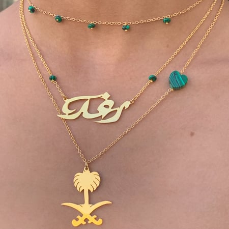 3عقود مطليه بذهب