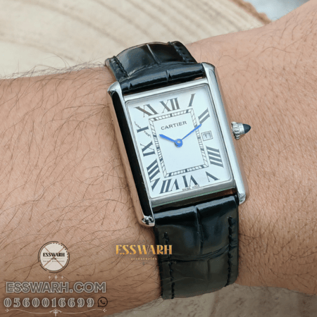 ساعة كارتير  تانك موست  مقاس 33.7 x 25.5 mm صغير جلد