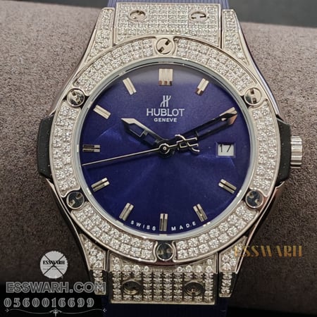 ساعة هوبلوت كلاسيك فيوجن - موديل نسائي مقاس 38 ملم - فصوص صفين في الايطار