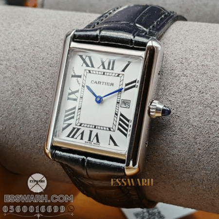 ساعة كارتير  تانك موست  مقاس 33.7 x 25.5 mm صغير جلد