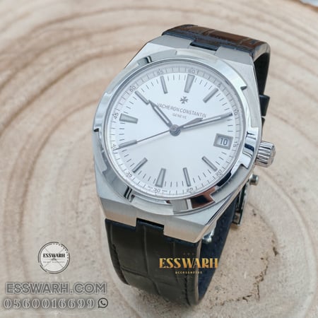 ساعة فاشرون كونستانتين اوفرسيس - مقاس 41 ماستر كوالتي - جلد اسود - درجة سويسرية